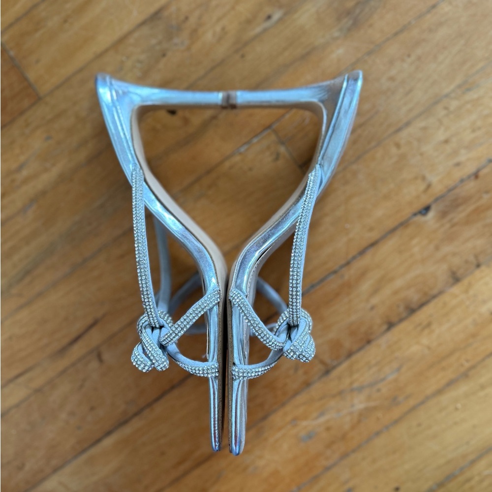 BCBGeneration Metallic Silver Heels - Picture 2 of 4